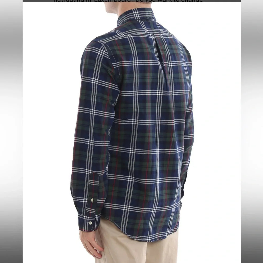 Ralph Lauren Plaid Cotton Button-Down Classic Fit Tartan Shirt Size XL NWOT
